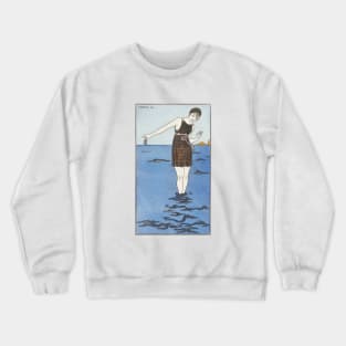 Costumes Parisiens Grand Fashion Illustration by George Barbier Crewneck Sweatshirt